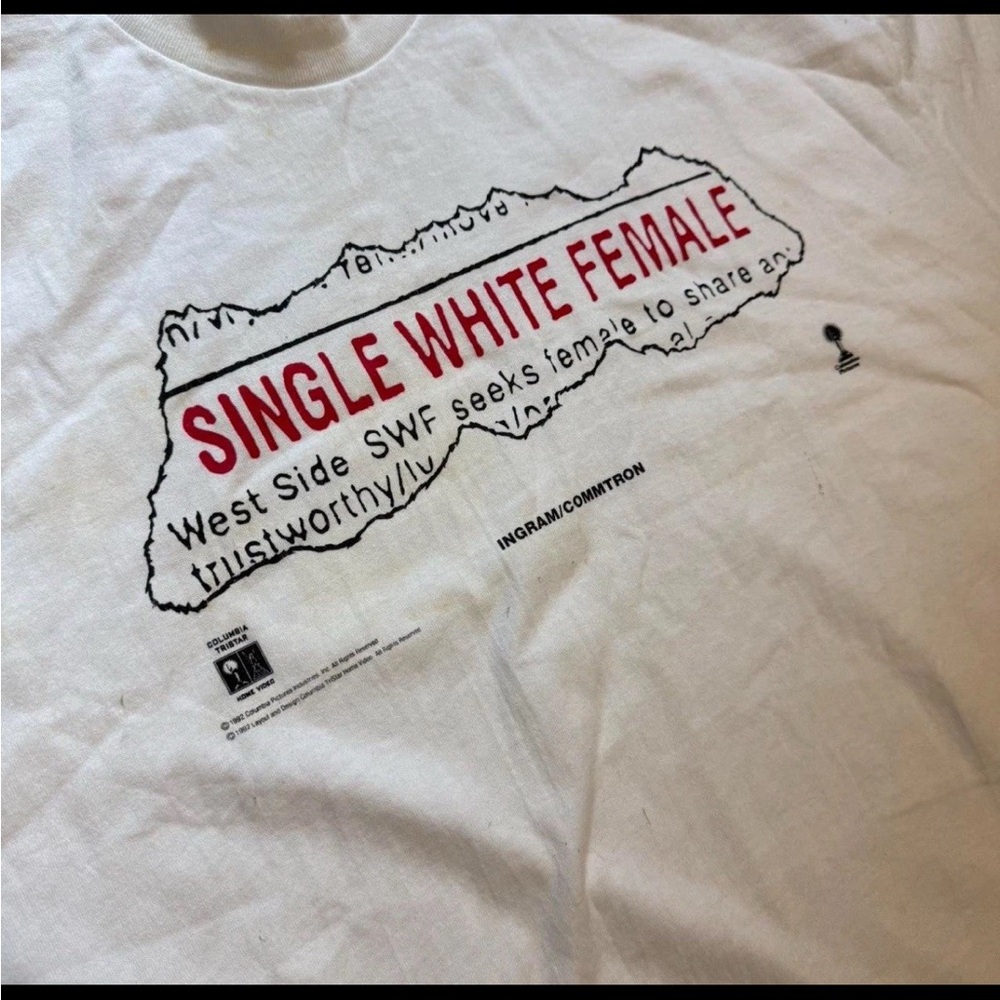 Vintage Single White Female Movie Promo Shirt 90s Film Unisex OS Shirt